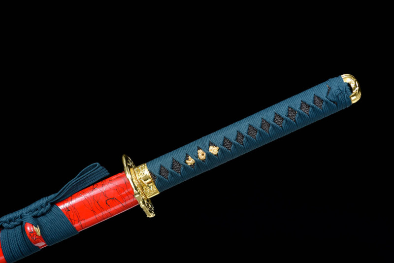 Handmade Red Apricot Ninjato,Japanese samurai sword,Real Ninjato,High-performance manganese steel