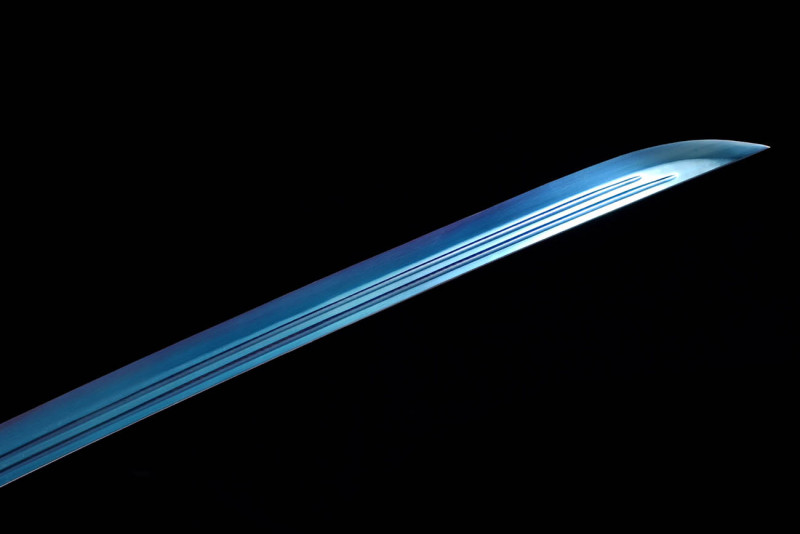 Handmade Chinese Sword,Blue Blood War Demon Sword,Real Sword,High-performance spring steel,Baked Blue Series