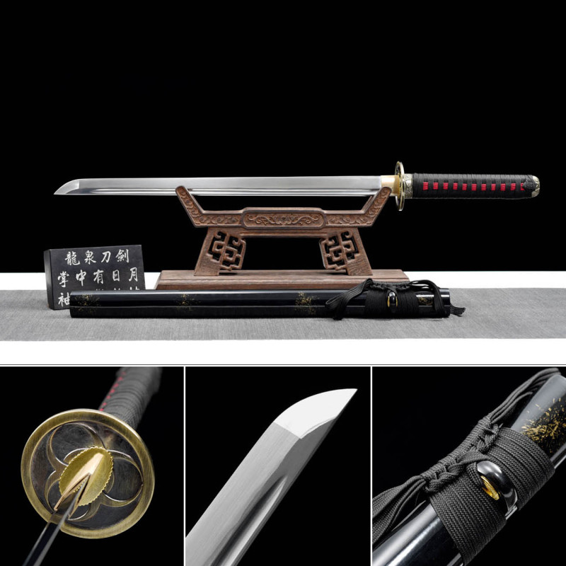 Handmade Black Soul Ninjato,Japanese samurai sword,Real Ninjato,High-performance manganese steel