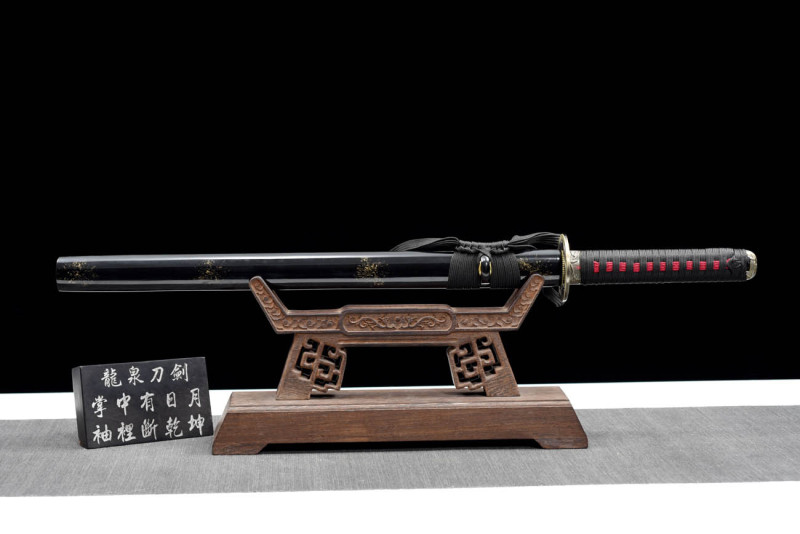 Handmade Black Soul Ninjato,Japanese samurai sword,Real Ninjato,High-performance manganese steel