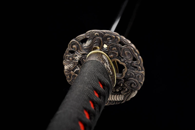 Handmade Dragon Blood Katana,Japanese samurai sword,Real Katana,High performance T10 steel,earth burning blade