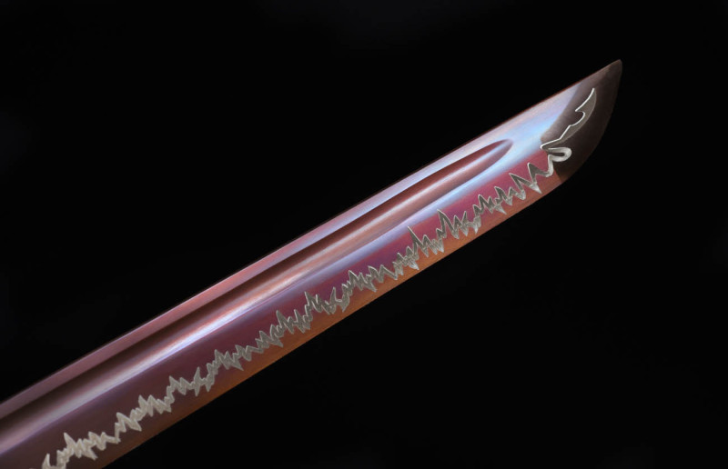 Handmade Lightning Tiger Ninjato,Japanese samurai sword,Real Ninjato,High-performance spring steel