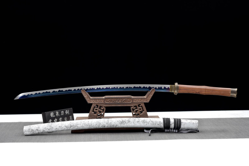 Handmade Snow Fox Katana,Japanese samurai sword,Real Katana,High-performance manganese steel,,earth burning blade
