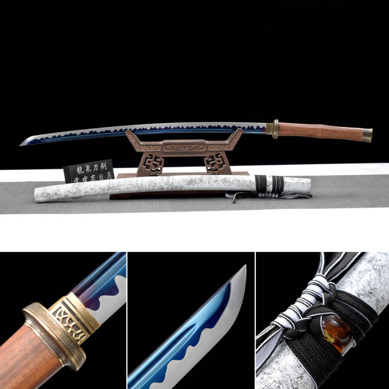 Handmade Snow Fox Katana,Japanese samurai sword,Real Katana,High-performance manganese steel,,earth burning blade