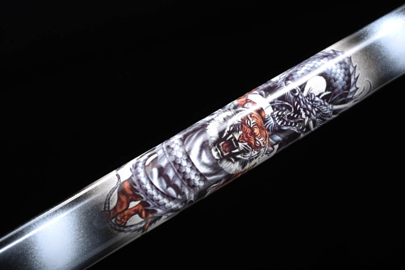 Handmade Lightning Tiger Ninjato,Japanese samurai sword,Real Ninjato,High-performance spring steel