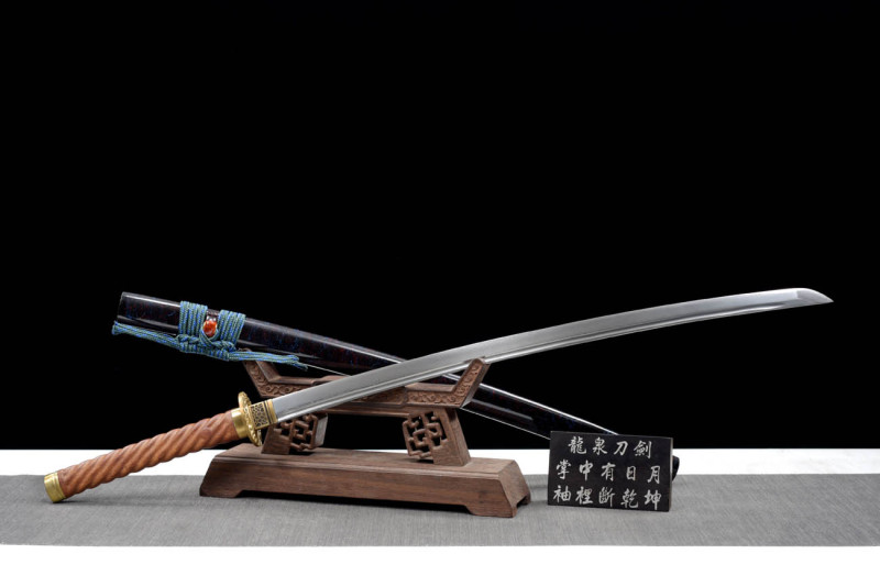 Handmade Tian Luo Katana,Japanese samurai sword,Real Katana,Hundred Steelmaking Pattern Steel