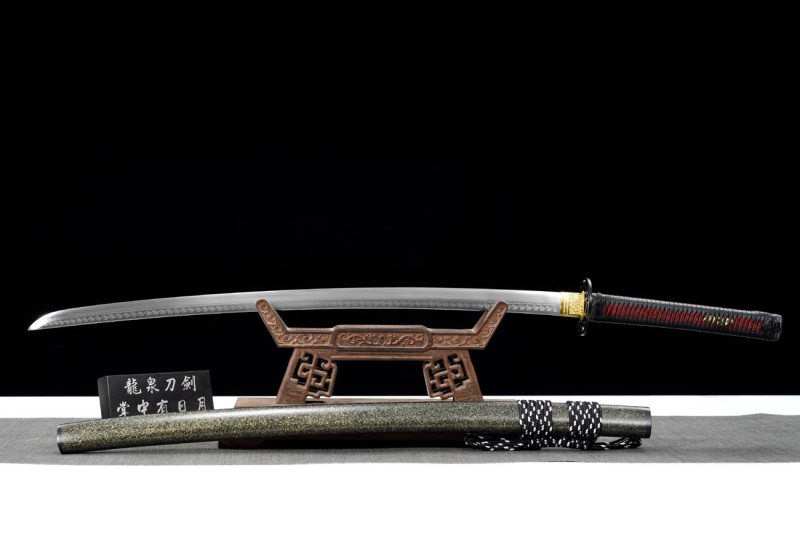 Handmade Canglang Katana,Japanese samurai sword,Real Katana,High performance T10 steel,earth burning blade