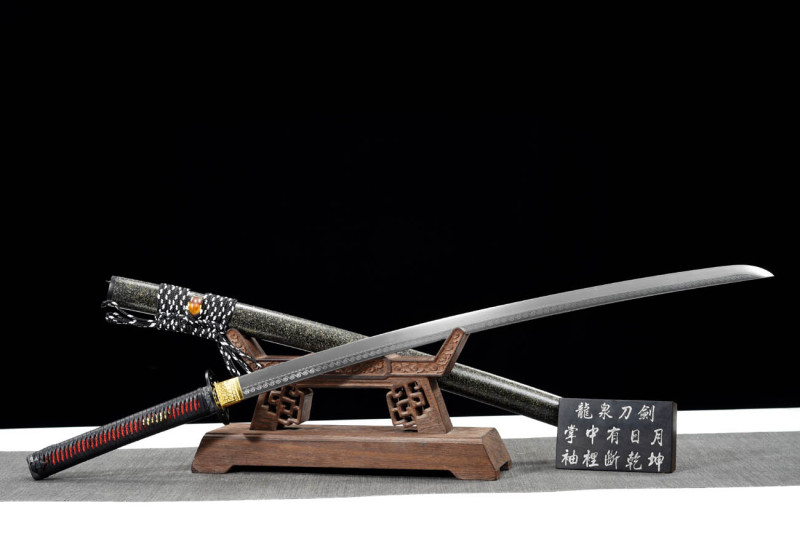 Handmade Canglang Katana,Japanese samurai sword,Real Katana,High performance T10 steel,earth burning blade