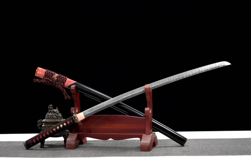 Handmade Cloud Dragon Katana,Japanese samurai sword,Real Katana,High-performance Hundred Steelmaking Pattern Steel