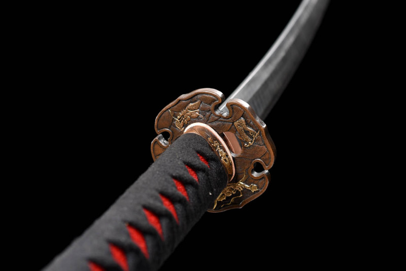 Handmade Cloud Dragon Katana,Japanese samurai sword,Real Katana,High-performance Hundred Steelmaking Pattern Steel