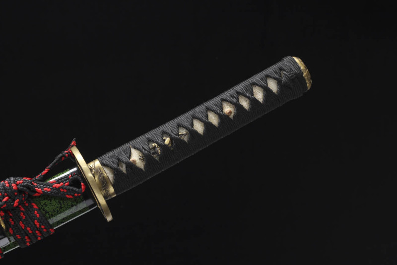 Handmade Binaural Naginata,Japanese samurai sword,Real Naginata,Hundred Steelmaking Pattern Steel