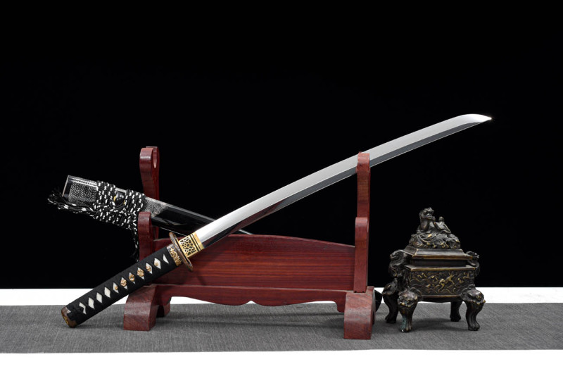 Handmade Musashi Wakizashi,Japanese samurai sword,Real Wakizashi,High-performance spring steel