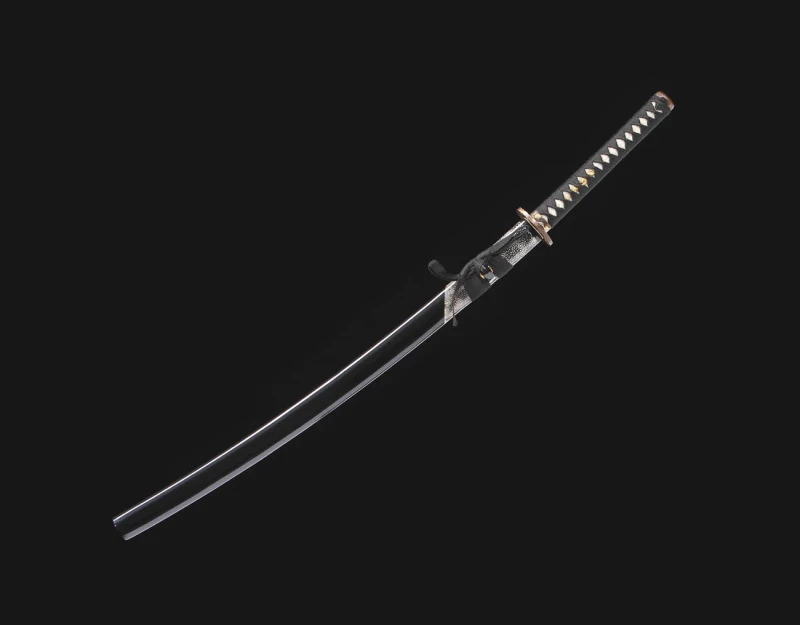 Handmade Ghost Head Katana,Japanese samurai sword,Real Katana,Hundred Steelmaking Pattern Steel