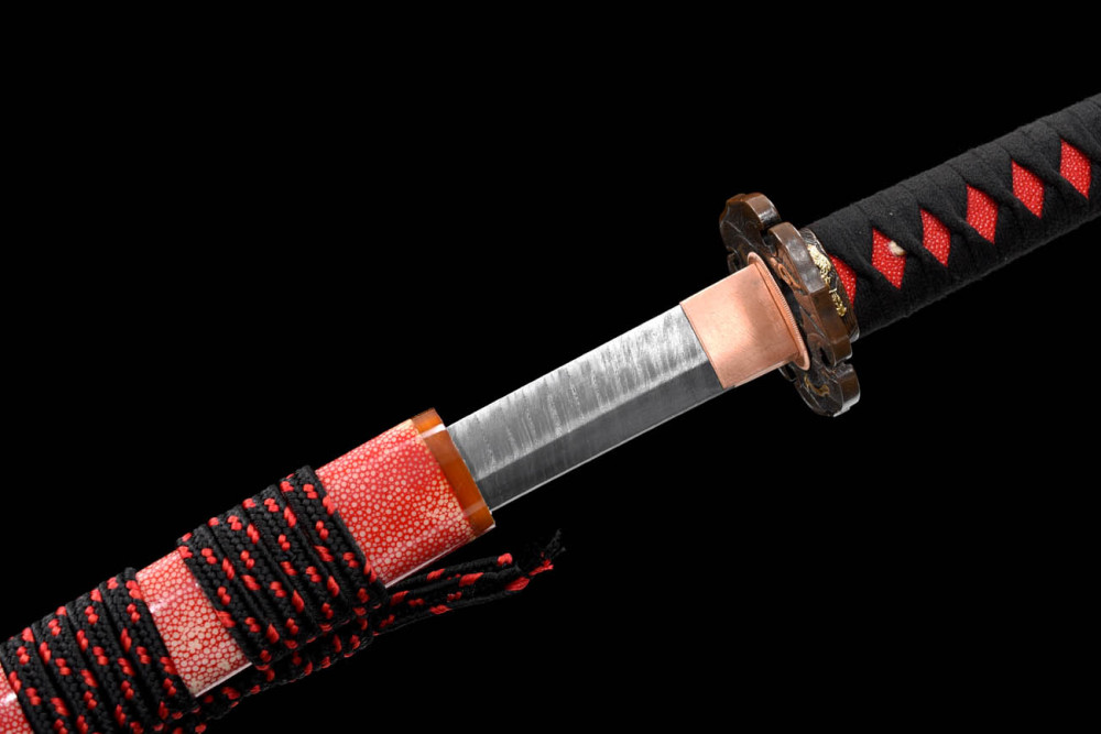 Handmade Cloud Dragon Katana,Japanese samurai sword,Real Katana,High-performance Hundred Steelmaking Pattern Steel