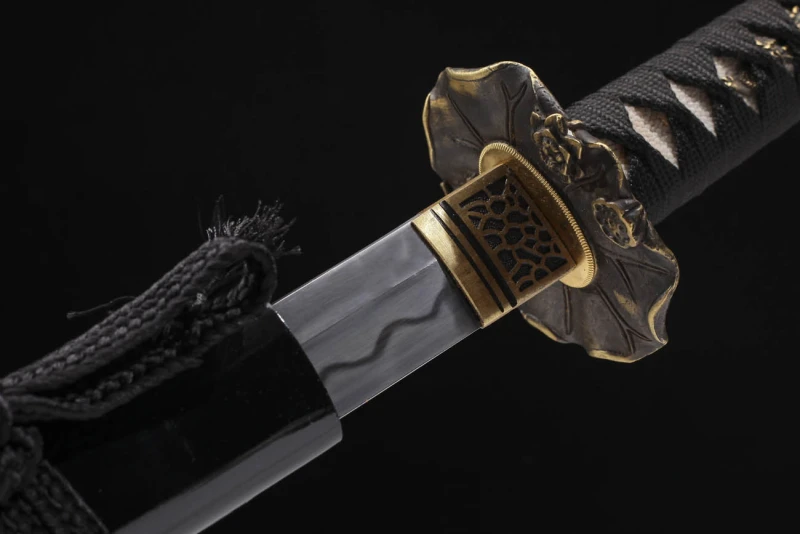 Handmade Lotus leaf katana,Japanese samurai sword,Real Katana,High performance T10 steel