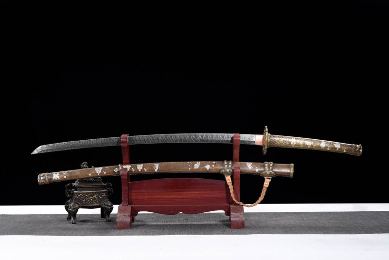 Handmade Taizong Tachi,Japanese samurai sword,Real Tachi,High-performance Hundred Steelmaking Pattern Steel