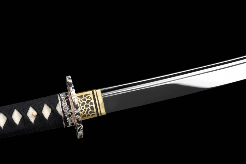 Handmade gold and silver generals katana,Japanese samurai sword,Real Katana,High-performance spring steel