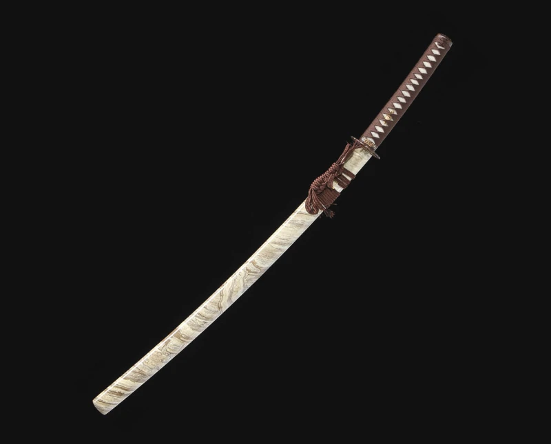 Handmade Fine Painted Katana,Japanese samurai sword,Real Katana,High performance T10 steel,earth burning blade