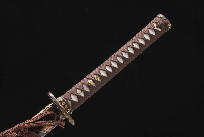 Handmade Fine Gilt Katana,Japanese samurai sword,Real Katana,Hundred steelmaking torsion pattern steel
