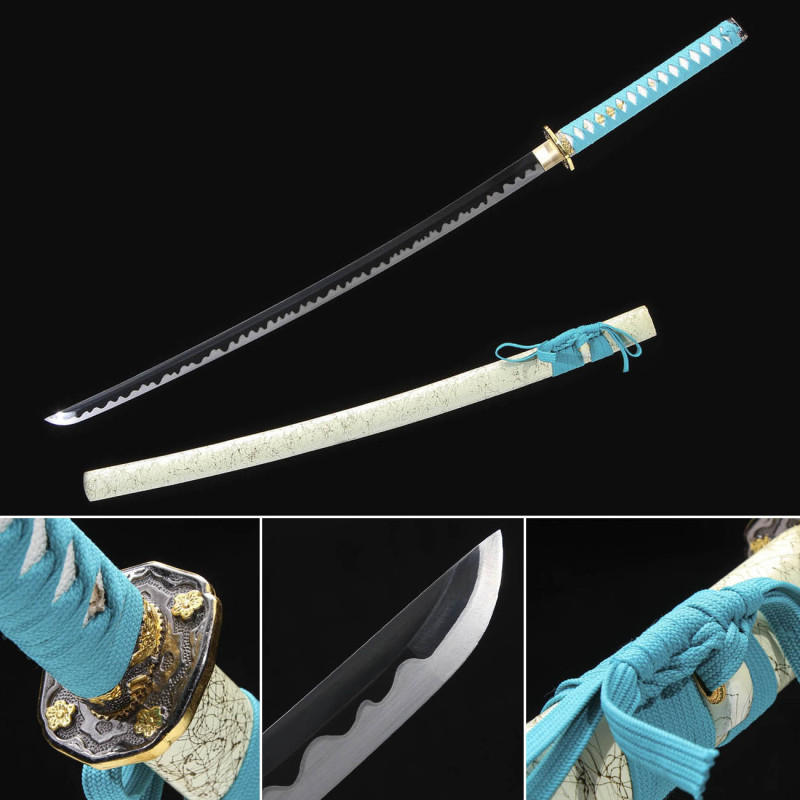 Handmade Fenghua Katana,Japanese samurai sword,Real Katana,High-performance manganese steel