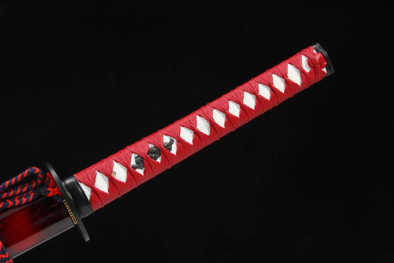 Handmade Red Shadow Katana,Japanese samurai sword,Real Katana,High-performance manganese steel