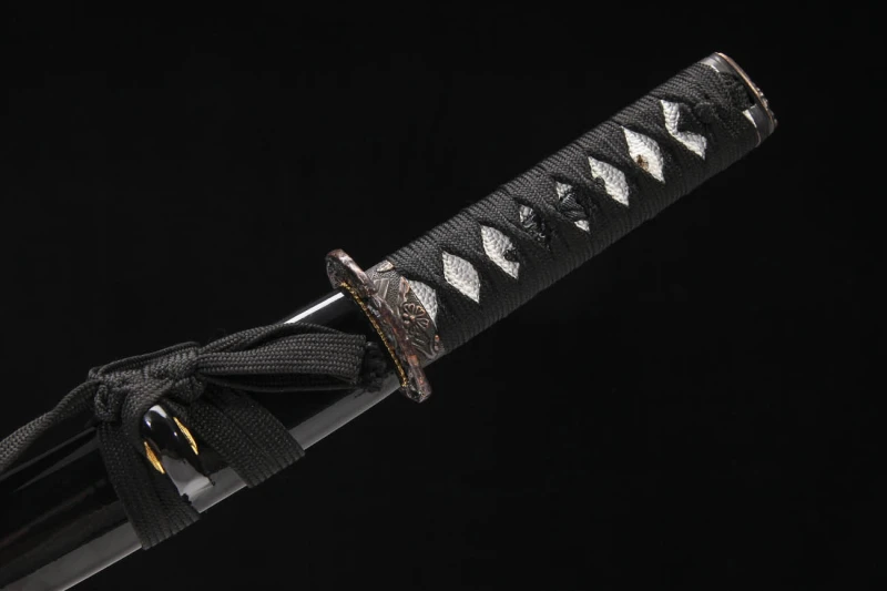 Handmade Cherry Blossoms Tanto,Japanese samurai sword,Real Tanto,Short samurai sword,High performance T10 steel,earth burning blade