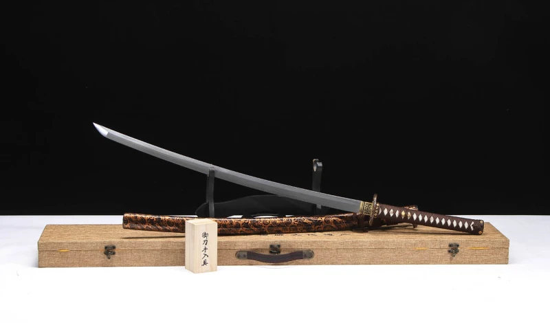 Handmade Fine Gilt Katana,Japanese samurai sword,Real Katana,Hundred steelmaking torsion pattern steel
