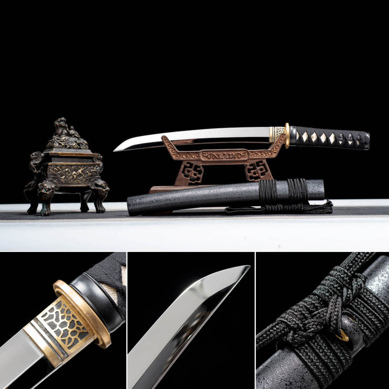 Handmade Soul Tanto,Japanese samurai sword,Real Tanto,Short samurai sword,High-performance spring steel