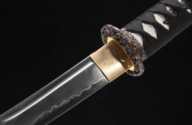 Handmade Cherry Blossoms Tanto,Japanese samurai sword,Real Tanto,Short samurai sword,High performance T10 steel,earth burning blade