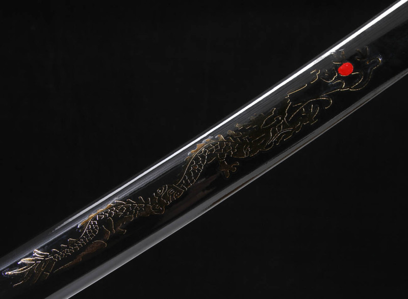 Handmade Double Dragon Play Pearl Katana,Japanese samurai sword,Real Katana,High-performance manganese steel