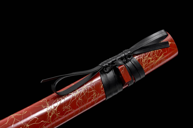 Handmade Red Brushed Wakizashi,Japanese samurai sword,Real Wakizashi,High performance carbon steel