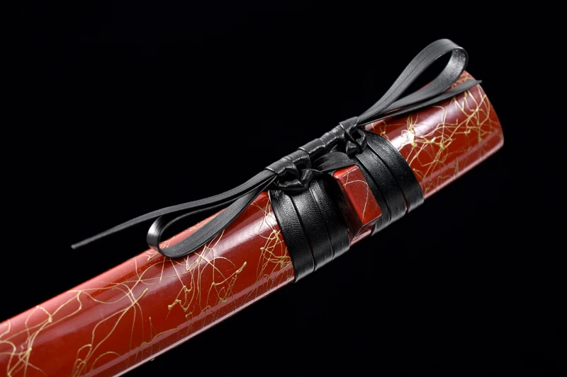 Handmade Red Brushed Tanto,Japanese samurai sword,Real Tanto,Short Katana,High performance carbon steel