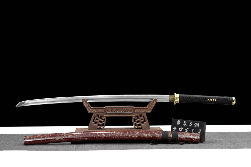 Handmade Red Brushed Katana,Japanese samurai sword,Real Katana,High performance carbon steel