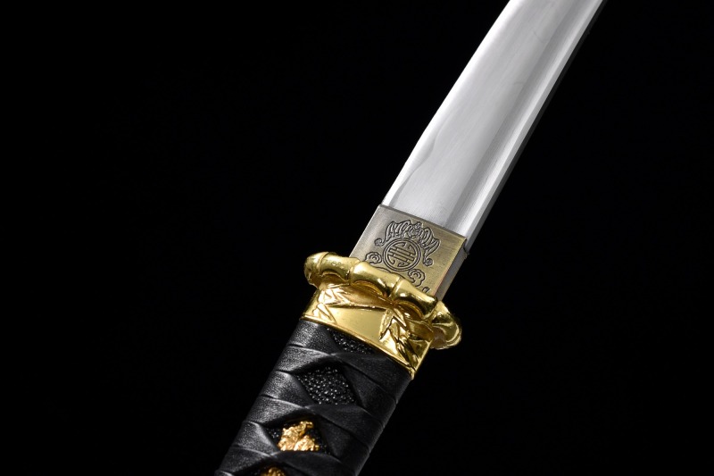 Handmade Red Brushed Tanto,Japanese samurai sword,Real Tanto,Short Katana,High performance carbon steel