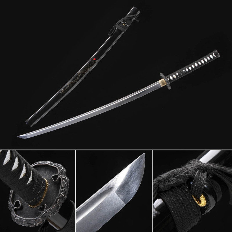 Handmade Double Dragon Play Pearl Katana,Japanese samurai sword,Real Katana,High-performance manganese steel