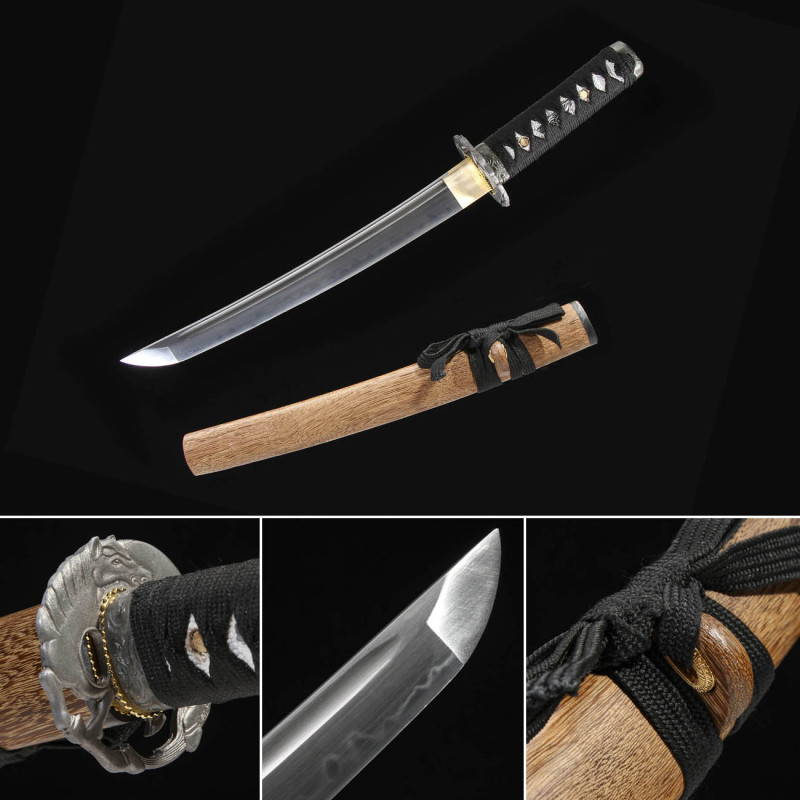 Handmade Bull Tanto,Japanese samurai sword,Real Tanto,Short samurai sword,High performance T10 steel,earth burning blade