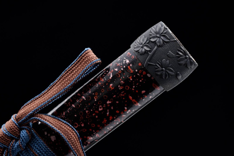 Handmade Dai Blue Katana,Japanese samurai sword,Real Katana,608 Hundred Steelmaking Pattern Steel