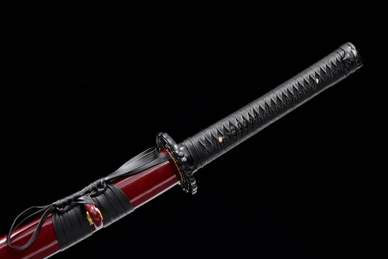 Handmade Red Bamboo Katana,Japanese samurai sword,Real Katana,High performance carbon steel