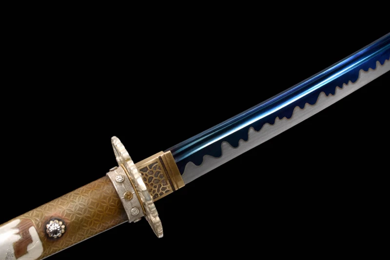 Handmade Fine Ga-Blue Tachi,Japanese samurai sword,Real Tachi,High-performance rail steel