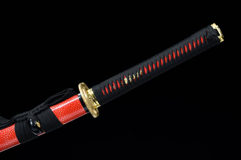 Handmade Lone Star Katana,Japanese samurai sword,Real Katana,Hundred Steelmaking Pattern Steel,earth burning blade