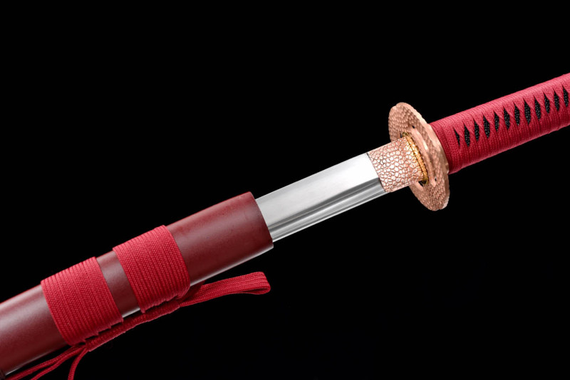 Handmade Red Gorgeous Katana,Japanese samurai sword,Real Katana,High-performance spring steel