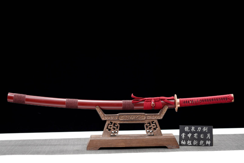 Handmade Red Gorgeous Katana,Japanese samurai sword,Real Katana,High-performance spring steel