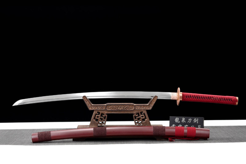 Handmade Red Gorgeous Katana,Japanese samurai sword,Real Katana,High-performance spring steel