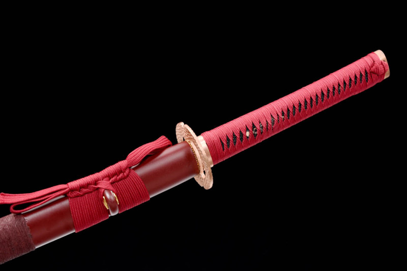 Handmade Red Gorgeous Katana,Japanese samurai sword,Real Katana,High-performance spring steel
