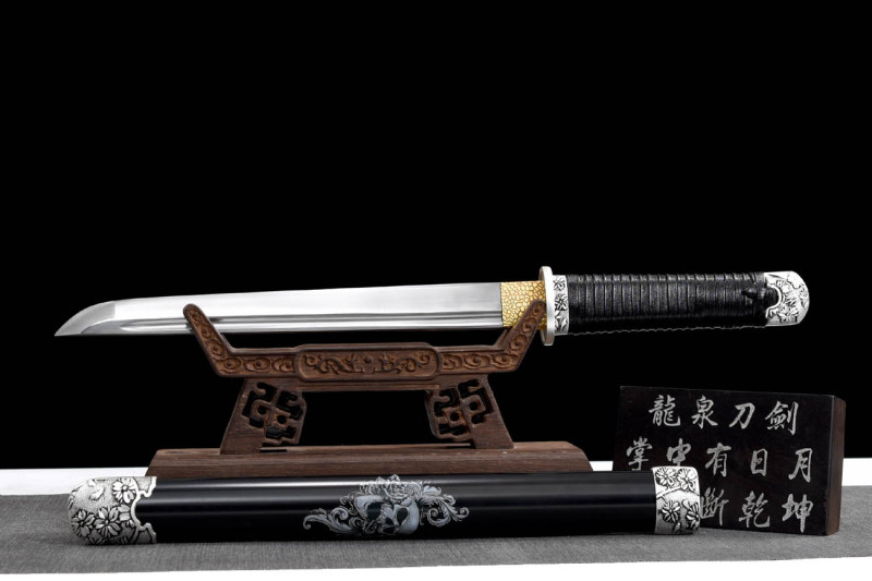 Handmade Nine Yin Tanto,Japanese samurai sword,Real Tanto,Short Katana,High-performance spring steel