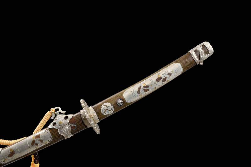 Handmade Fine Cold Flame Tachi,Japanese samurai sword,Real Tachi,High performance T10 steel,earth burning blade