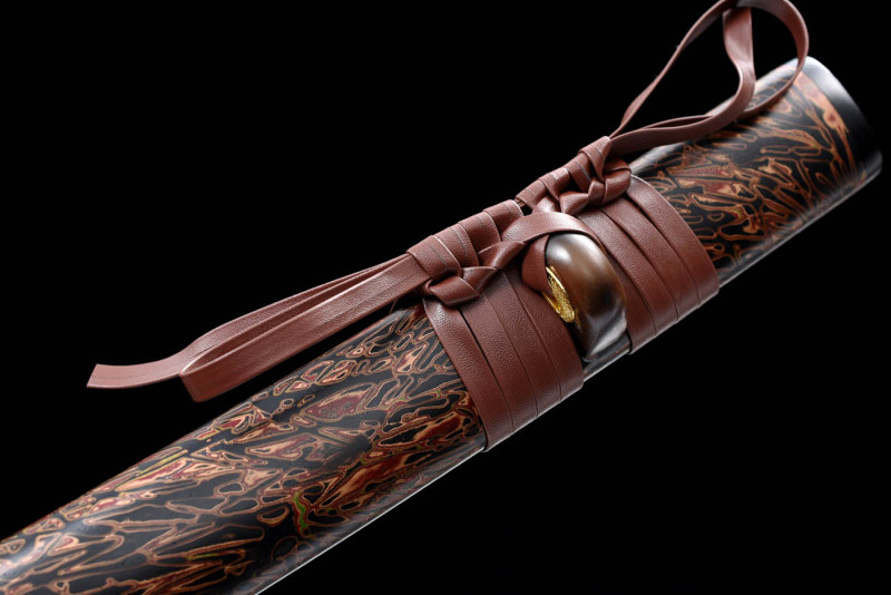 Handmade Werewolf Katana,Japanese samurai sword,Real Katana,High-performance Hundred Steelmaking Pattern Steel