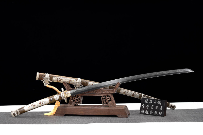 Handmade Fine Cold Flame Tachi,Japanese samurai sword,Real Tachi,High performance T10 steel,earth burning blade