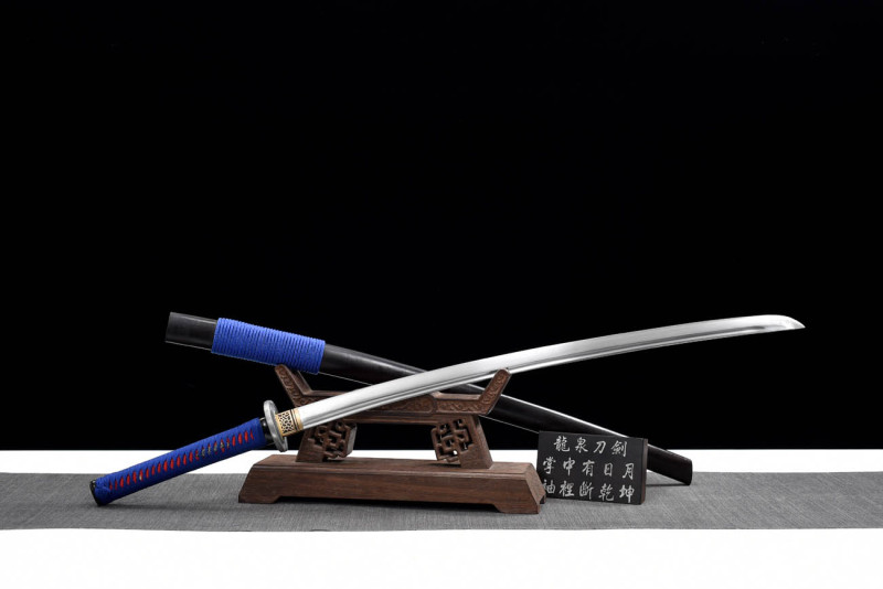 Handmade Knead Blue Katana,Japanese samurai sword,Real Katana,High-performance spring steel