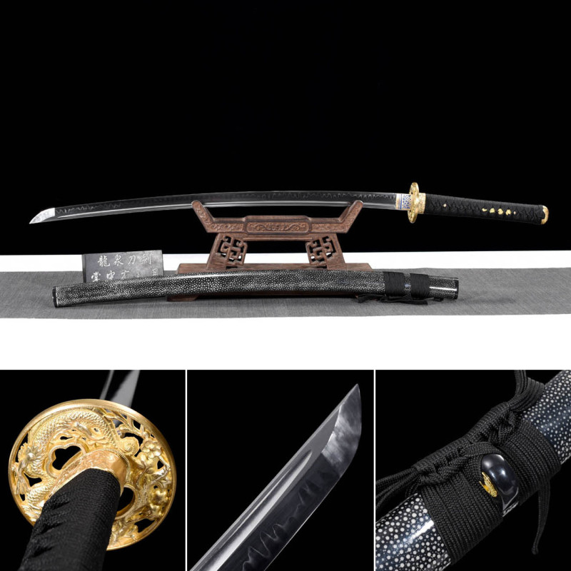 Handmade Long Mei Katana,Japanese samurai sword,Real Katana,High performance T10 steel,earth burning blade